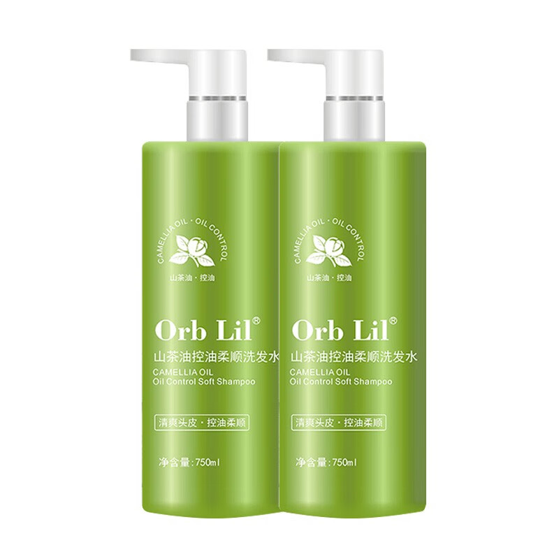 Orb Lil山茶油控油柔顺洗发水控油柔润亮泽清爽护发山茶香氛洗发露750ml 山茶油控油洗发水 750ml*1瓶