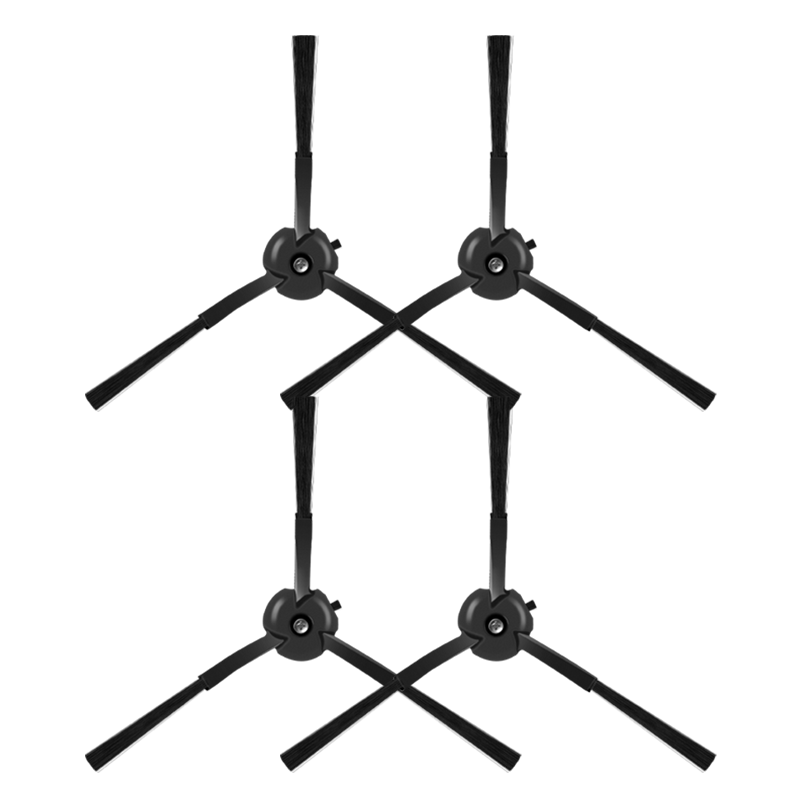 萬(wàn)創(chuàng  ) 適配石頭掃地機器人配件P10 Pro/P10S拖布抹布地面清潔液集塵袋濾網(wǎng)主刷滾刷邊刷清潔劑耗材配件 黑色邊刷4個(gè)