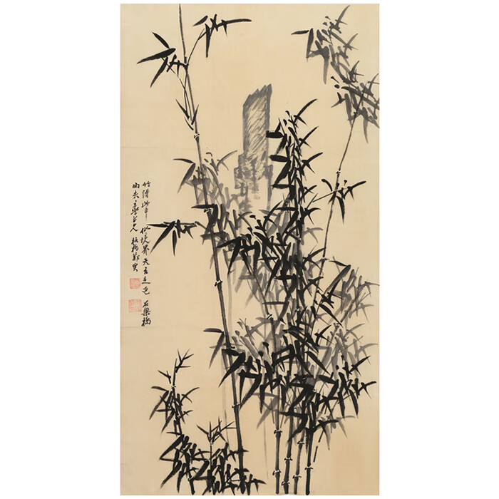 苑清代郑板桥字画精品三尺写意墨竹国画纯手绘临摹古玩名人书画作品