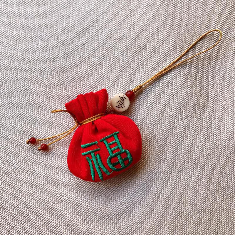 小香包婴儿宝宝胎毛保存收藏袋装朱砂平安符空袋红布小福袋香囊古风