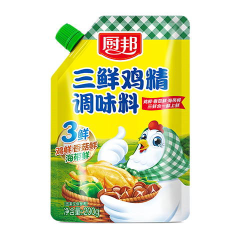 厨邦三鲜鸡精200g 加嘴袋装 加倍提鲜增香 火锅煲汤凉拌炒菜调味料