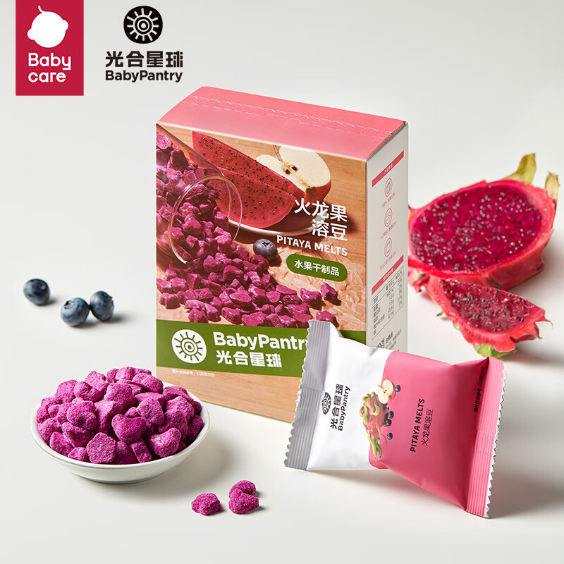 光合星球（THE BABYPANTRY）水蜜桃溶豆儿童宝宝零食无添加火龙果味18g怎么看?