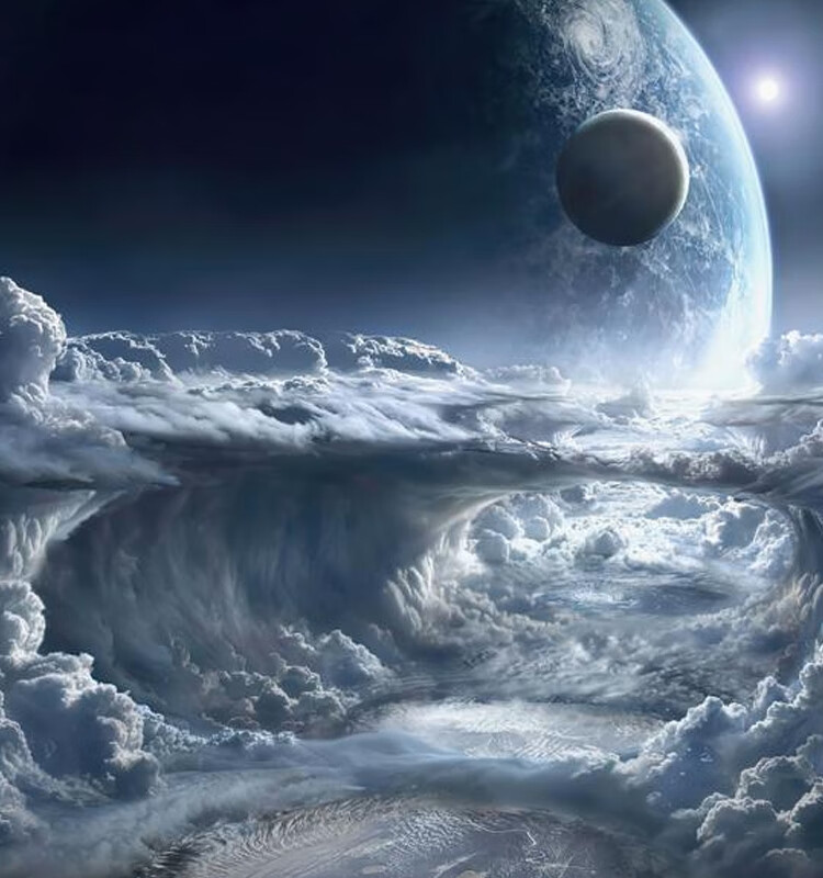 太空月球壁纸宇宙星空酒吧ktv包厢墙纸电竞酒店拍照闪光 拼接3d油画布