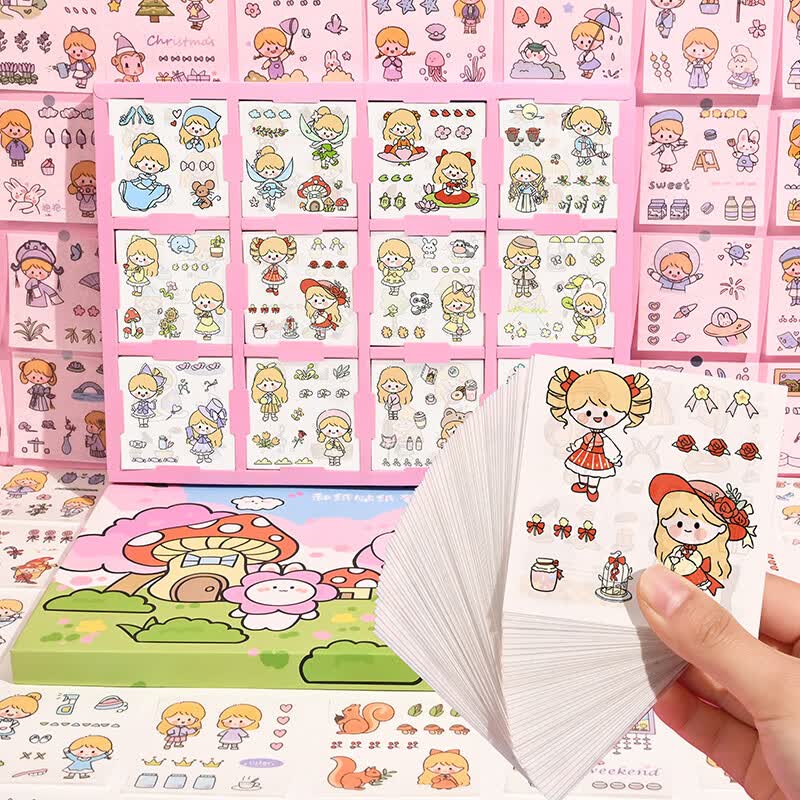 小泡芙【240张盒装和纸贴纸】