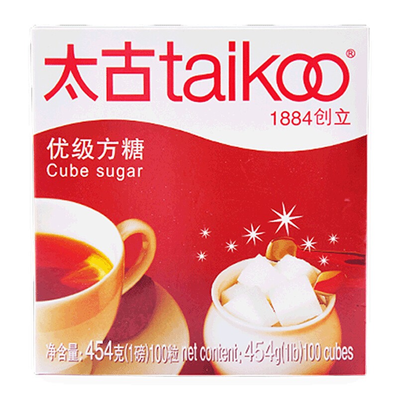太古（taikoo）食糖 咖啡糖 优级方糖454g 白糖 咖啡奶茶伴侣 白砂糖 百年品牌  太古出品
