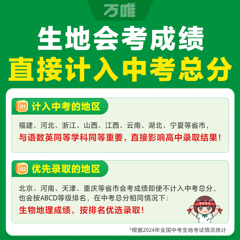 2025新版初中生物地理会考万唯中考真题分类练习题初一初二七年级八年级上下册模拟试卷小四门生地总复习资料书万维教育官方旗舰店 【会考】生物地理2本