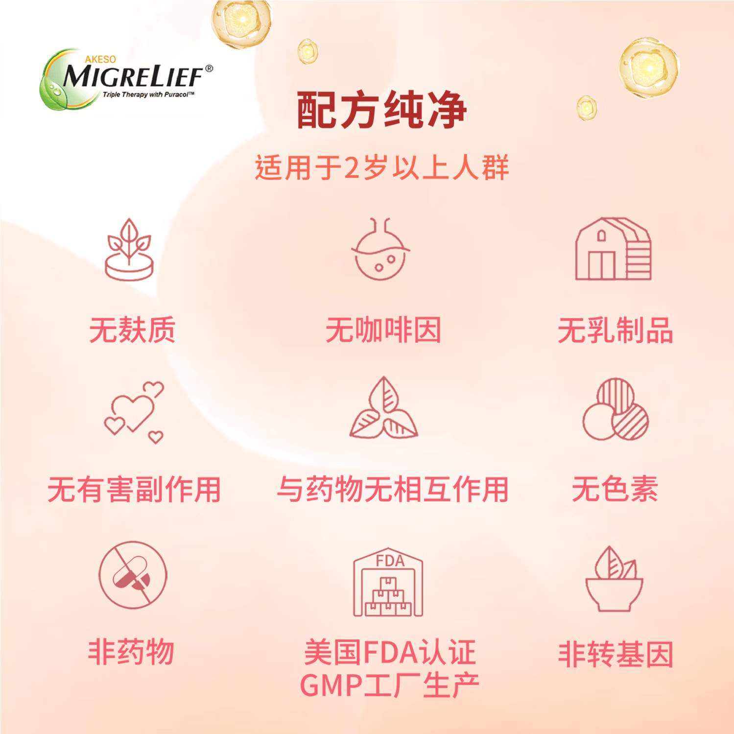 MigreLief迈立疏美国进口镁营养补剂小白菊维生素B2速效缓解偏头痛体验装