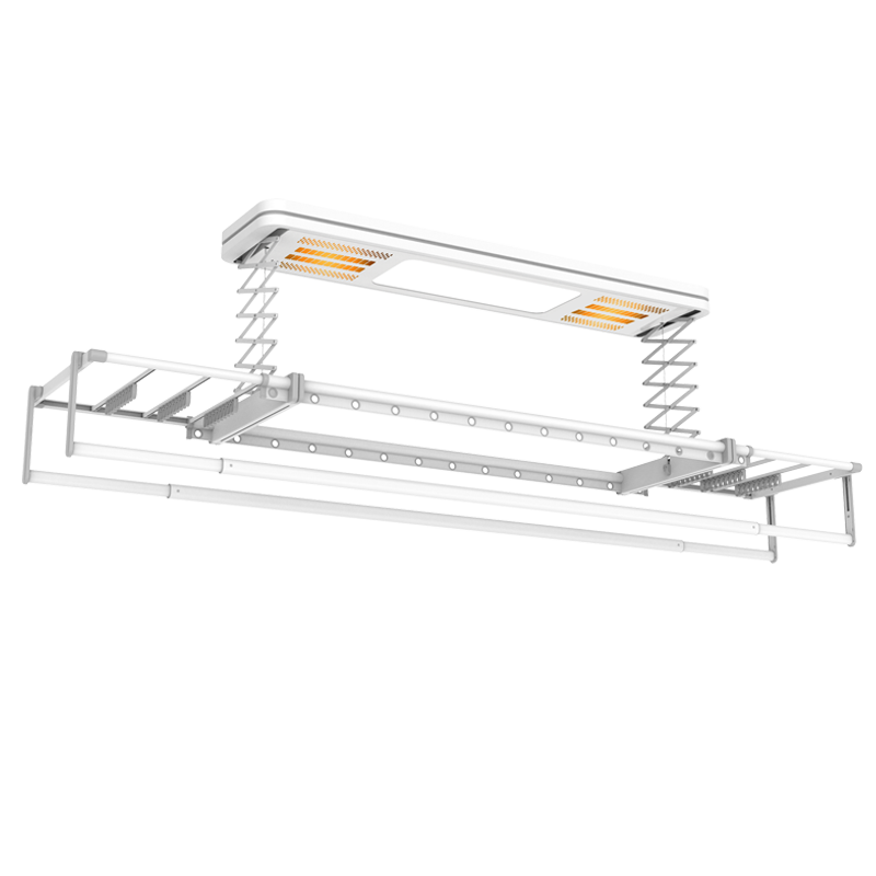邦先生电动晾衣架智能语音声控风干烘干晾衣机全自动照明杀菌晾衣杆遥控升降凉衣架阳台晒衣架M53CPro 【0元免费拆旧安装】