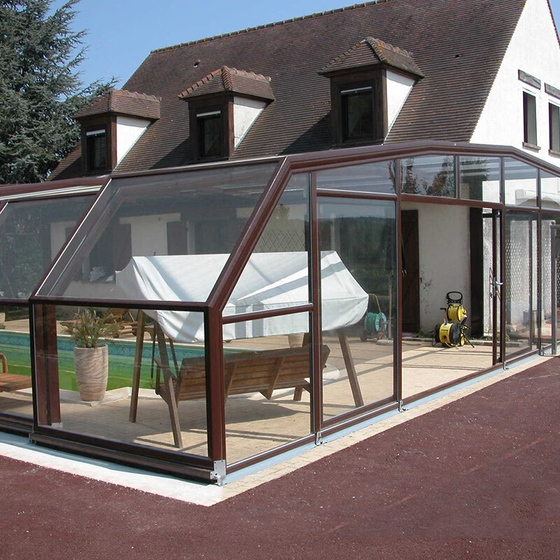 京诚恒达防违建可移动阳光房折叠伸缩电动顶阳光房电动伸缩移动阳光房