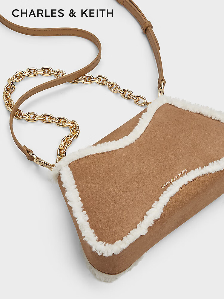 charles&keit链条单肩斜挎磁吸腋下包女生日礼物七夕礼物CK2-20271461  M CK2-20271461-1综合色