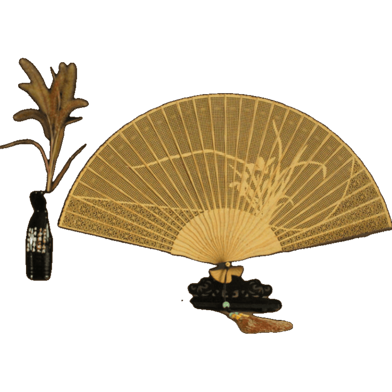 睿泰蘇州檀香扇工藝扇鏤空木質(zhì)檀木中國風(fēng)禮品扇子折扇古風(fēng)出國禮品 幽蘭茗香