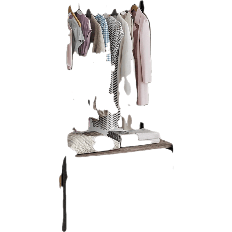 索尔诺  收纳衣柜 简易布衣柜 全钢架加粗加厚家用卧室出租房用组装现代简约衣橱 板式隔层布衣柜 2600D灰色条纹【预售2月15日发】