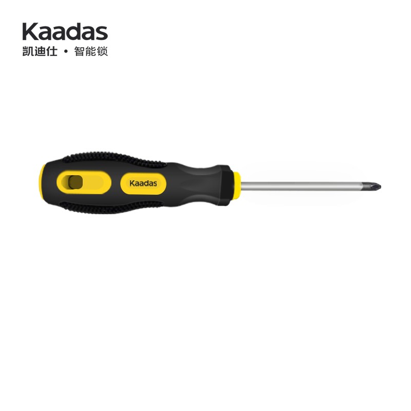 凯迪仕（KAADAS）螺丝刀大号十字6*100mm铬钒钢防滑带磁性加长螺丝批一件套
