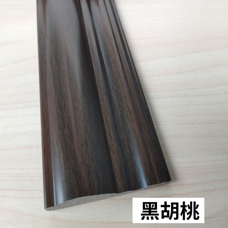 淦焯门框包边 中式木纹背景墙装饰线条客厅门窗套边框条8公分 黑胡桃