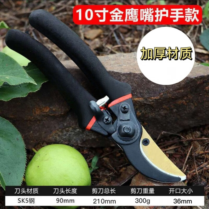 五羊一郎修枝剪日本加厚SK5鋼樹枝剪刀強力剪粗枝園林剪修剪果樹修枝剪 SK5鋼金鷹嘴樹枝剪(帶紙卡)