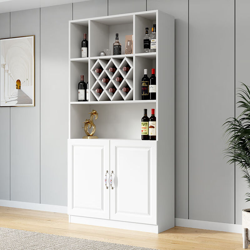 捷顺行人造板酒柜客厅餐边柜一体靠墙柜子展柜门高柜酒吧柜生态板
