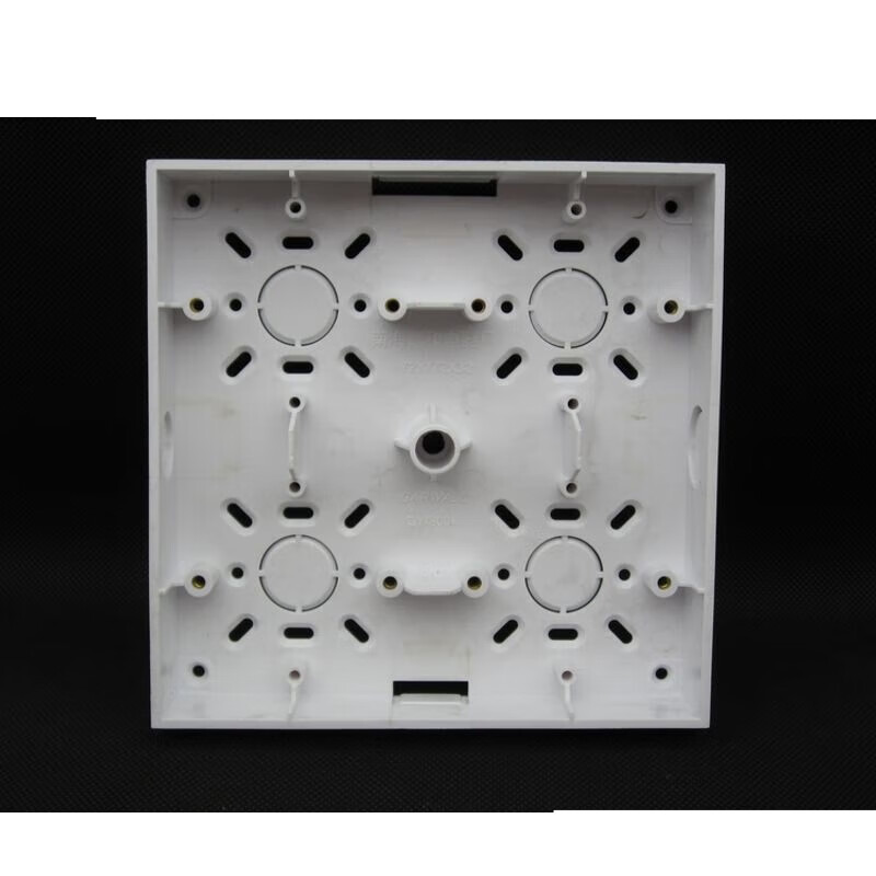 嘉和四位连体86型明装底盒线盒底合开关插座通用底盒4联明装线盒