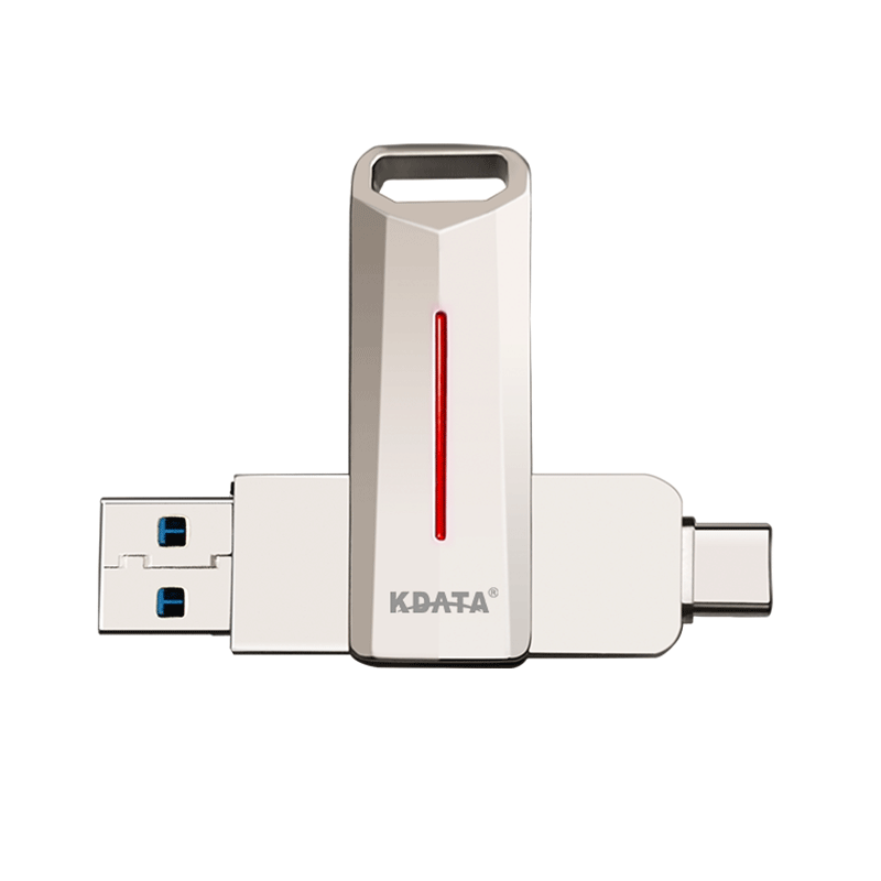 KDATA固态U盘Type-C双接口手机电脑双用USB3.2移动固态硬盘写?；盘防病毒PSSD KF328M-256G写保护开关