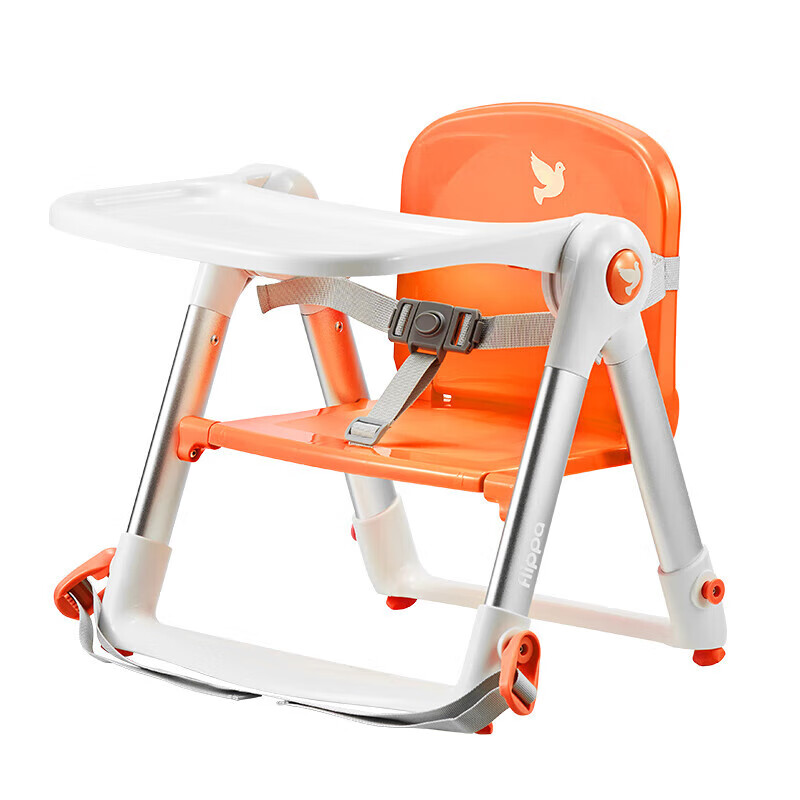 安途美宝宝餐椅儿童餐桌椅可折叠便携椅子 婴儿餐椅升级款 白金限定款【圣诞礼盒】