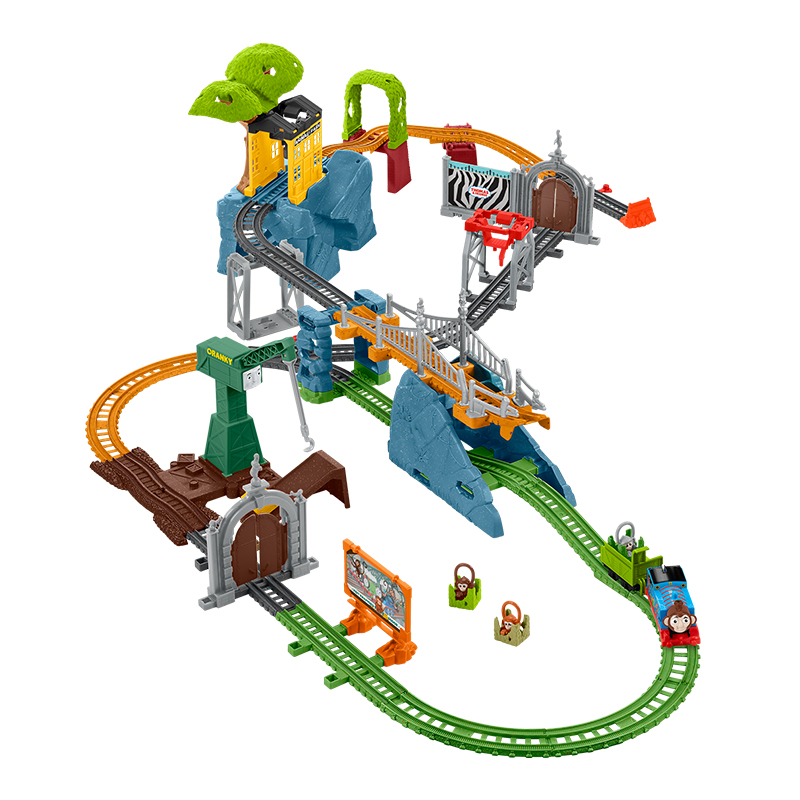 托马斯和朋友小火车模型儿童玩具男孩生日礼物轨道火车玩具-动物公园猴子冒险套装GLK81 儿童节礼物