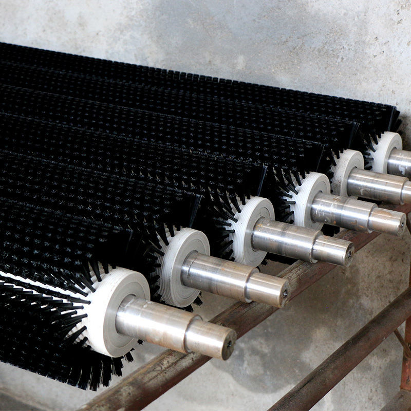 工业毛刷辊定做滚筒刷清洗机毛刷辊定制圆刷子硬毛刷筛沙机毛刷辊 400