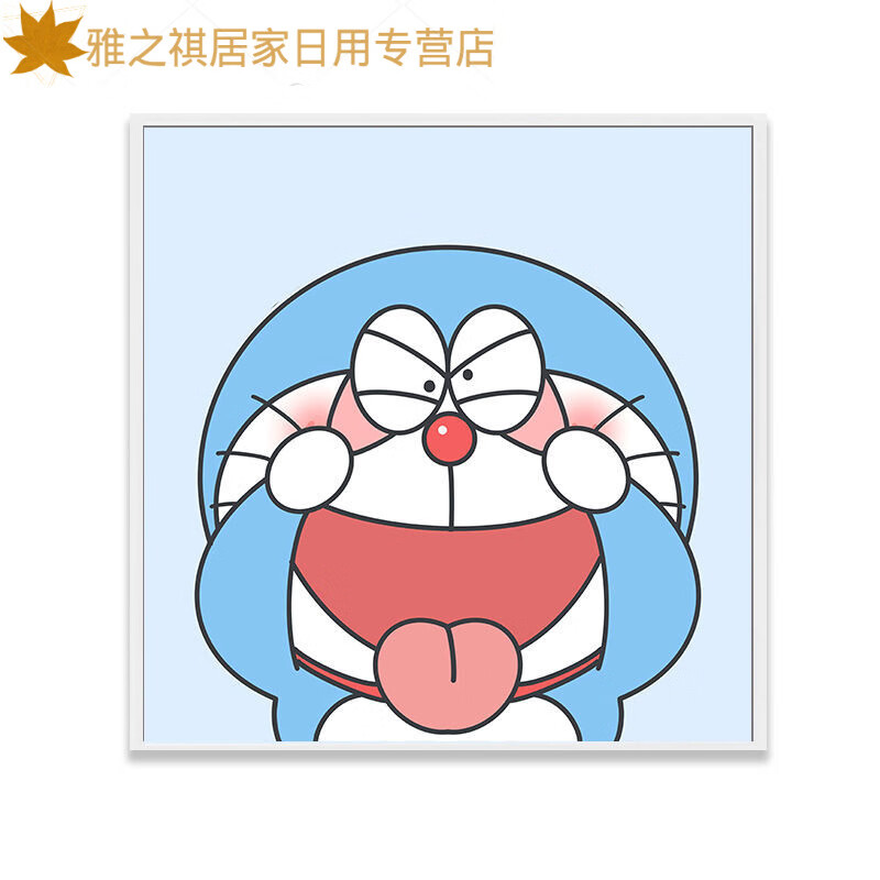 odfd哆啦a梦儿童房装饰画床头画叮当猫挂画卡通女孩男孩卧室有框壁画