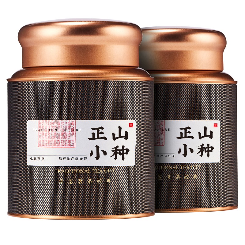 七春茶葉正山小種紅茶罐裝武夷山濃香型福建功夫散裝紅茶 正山小種500g