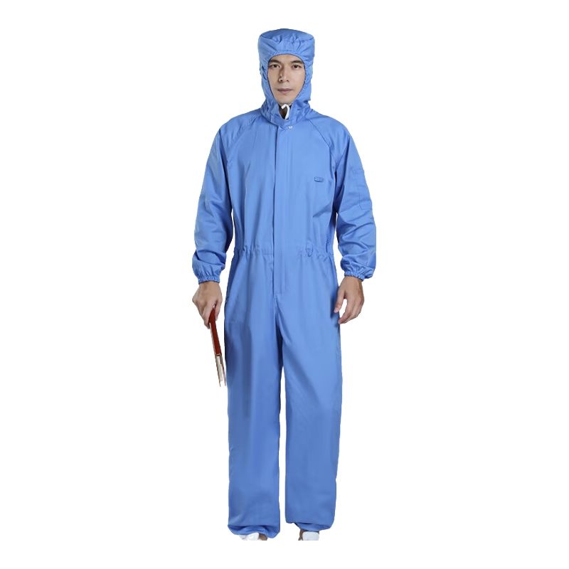 麗都依臣 衛(wèi)生服 食品廠生產(chǎn)車(chē)間工作服連帽連體加工服帶耳網(wǎng)防塵服潔凈衛(wèi)生服長(zhǎng)袖