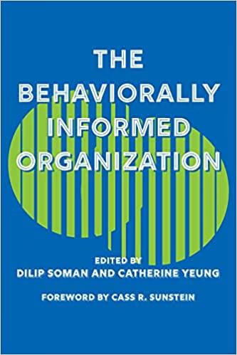 预订the behaviorally informed organization