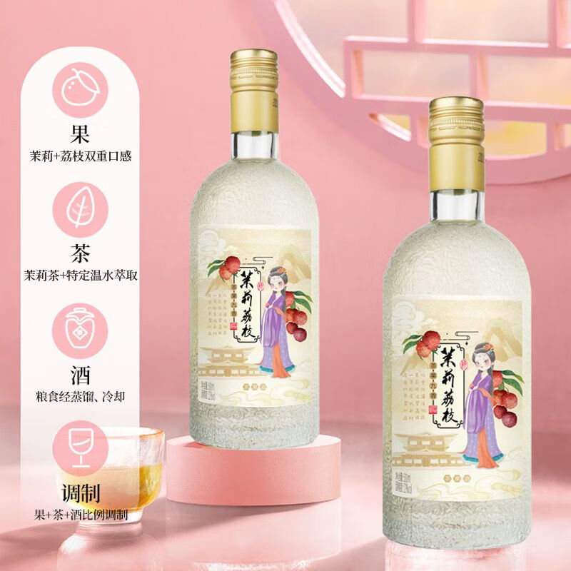 醉鲸茶果酒微醺高颜值女生女士晚安酒,甜酒果味茶味送礼品网红酒低度 99单亏品【蜜桃+荔枝】+精品礼袋