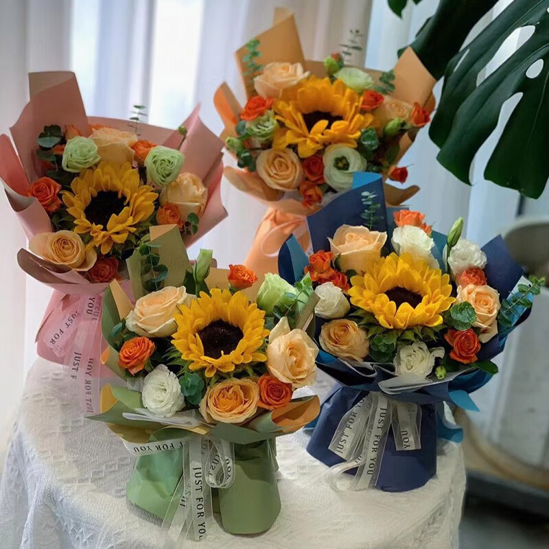 向日葵小花束单个价格3束起送 同城配送 支持预约日期