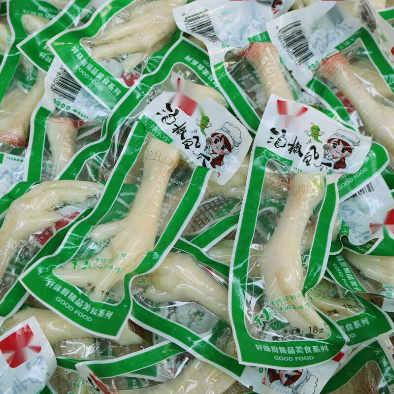 千畅安鸡爪小零食整箱网红单个装泡椒凤酸辣子熟食独立小包装 18g凤爪