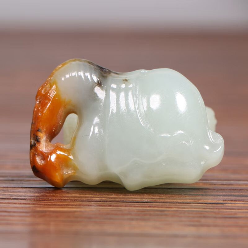 疆友 孤品 和田玉籽料生肖马吊坠 男女款马到成功挂件 10克