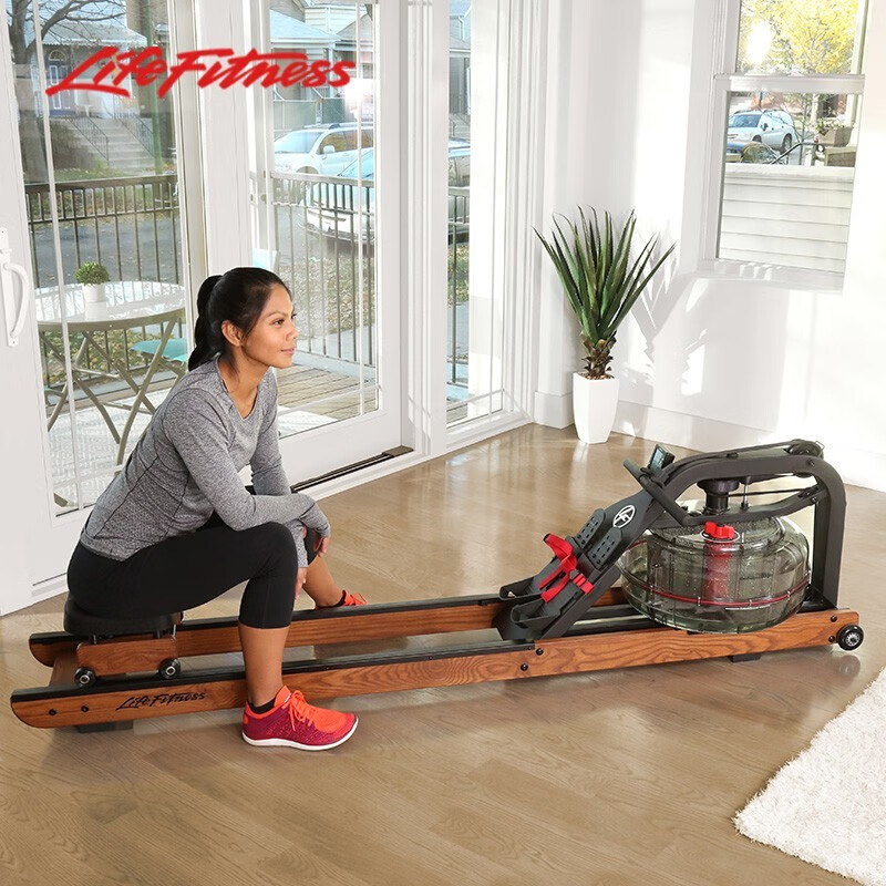 lifefitness力健进口水阻划船机家用划桨机健身器材室内划艇机木质