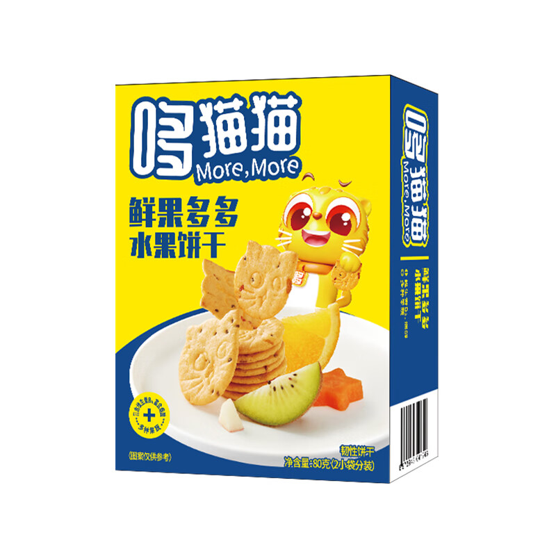 哆猫猫 儿童零食鲜果多多水果饼干宝宝零食薄脆小饼干休闲零食小吃80g高性价比高么？