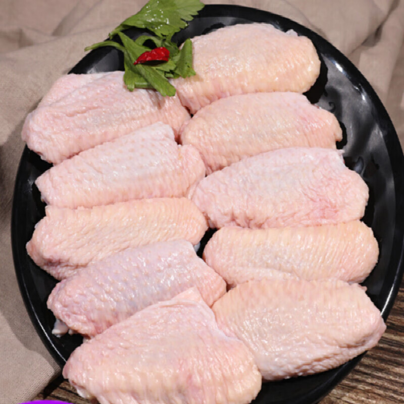 伯贤 鸡翅中生鲜鸡翅新鲜烧烤奥尔良炸鸡翅膀材料500克