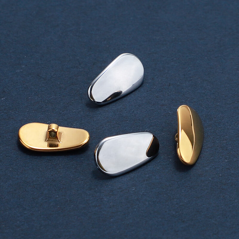 mincity 无磁舒适眼镜鼻托 陶瓷托叶式时尚眼镜防滑减压无痕鼻托 金色