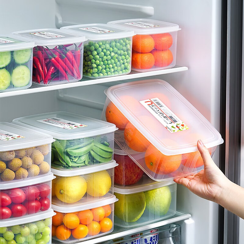 家の物语（KATEI STORY）日本进口冷冻小肉盒水果盒冰箱肉类收纳盒葱姜蒜保鲜盒食品级 2.6L（3个装）