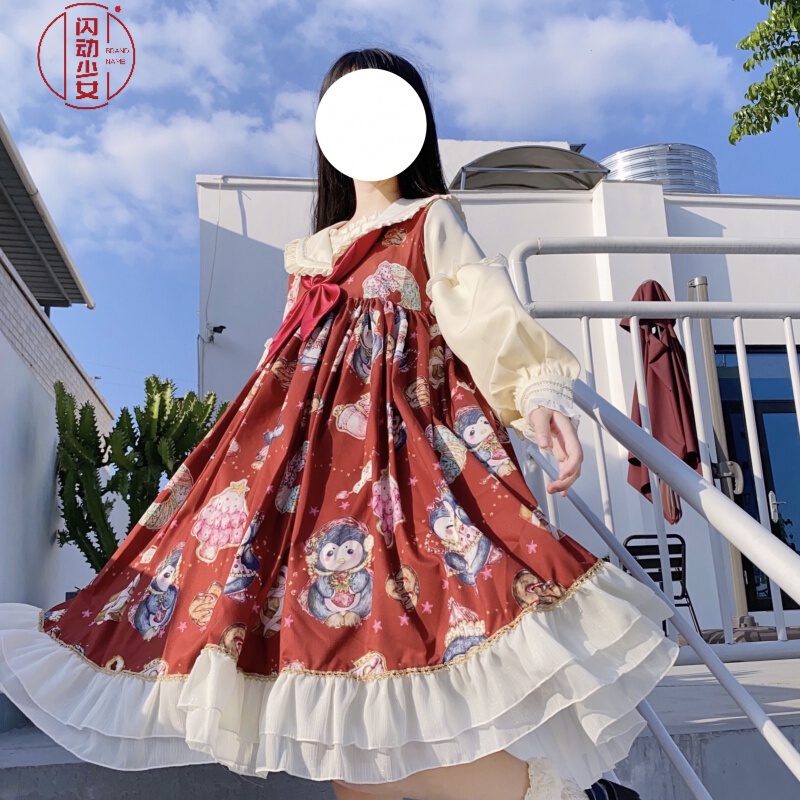 闪动少女(shandongshaonv)洛丽塔厂原创设计lolita圣诞欢乐颂萝莉塔op
