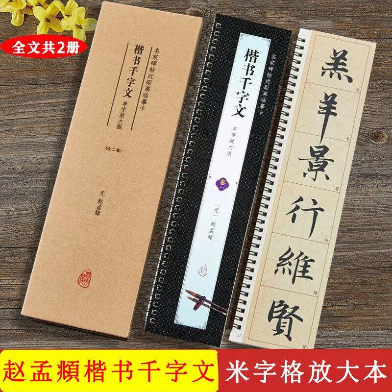 赵孟頫楷书千字文 名家碑帖近距离临摹字卡