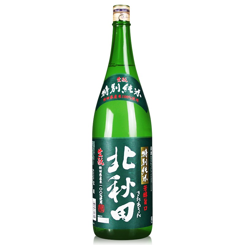 北鹿北秋田特别纯米清酒日本原装进口洋酒1.8L纯米酿造日本酒米酒清酒