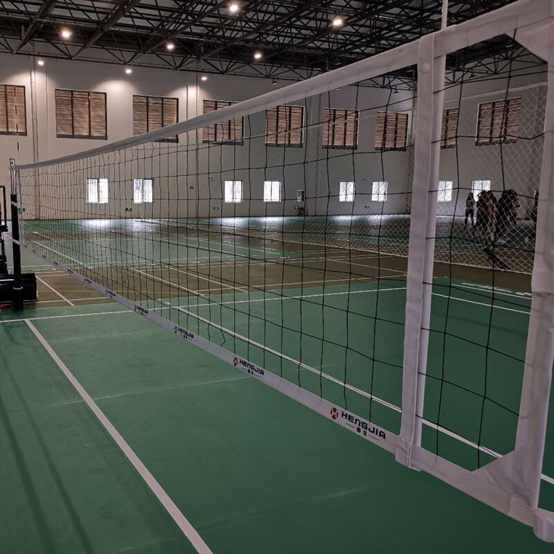 恒佳（HENGJIA）气排球网架便携式二合一多用单双打室内外移动式标准比赛球网柱 QC-W70气排球网7米+标志杆2根