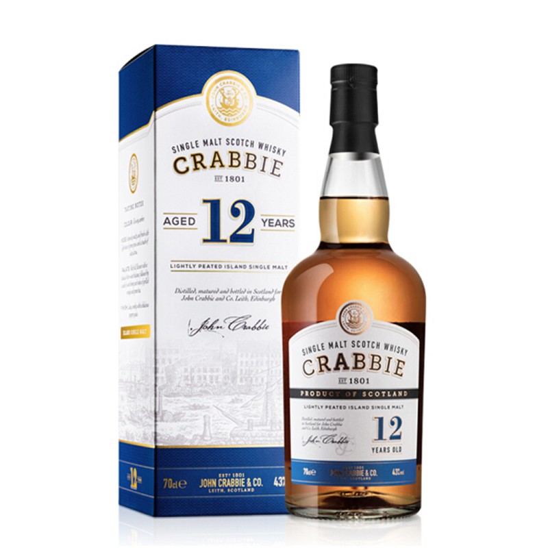 克莱比（CRABBIE'S) 12年苏格兰单一麦芽威士忌 英国进口 700ml
