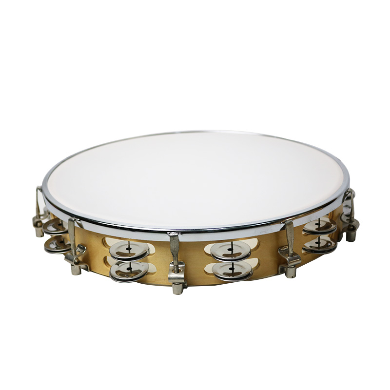 orff双排可调铃鼓聚酯皮鼓面枫木鼓圈演出用大号铃鼓西洋打击乐器手鼓