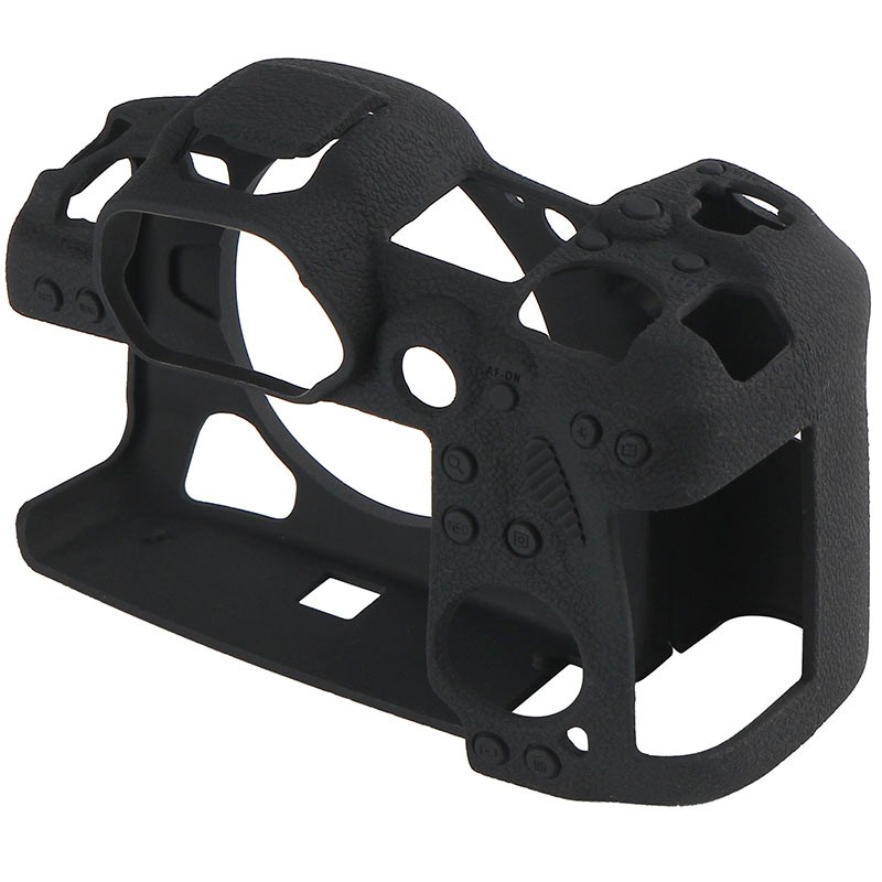 qeento保护壳 适用于佳能R5 R6 Mark II R RP R7 R8 R10相机保护套 硅胶套 黑色 佳能R5 mark II