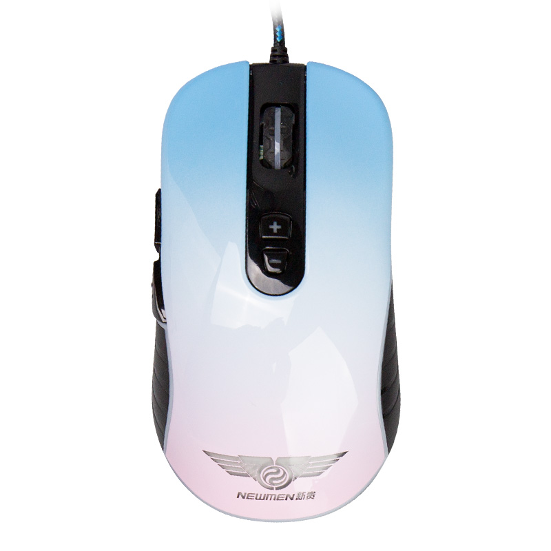 新贵(newmen) gx6plus有线游戏鼠标游戏吃鸡电竞五档dpi可调rgb发光可