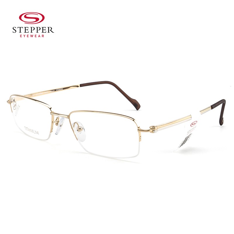 stepper思柏眼镜 远近视眼镜框男款半框钛材商务潮流眼镜架 si-60098a