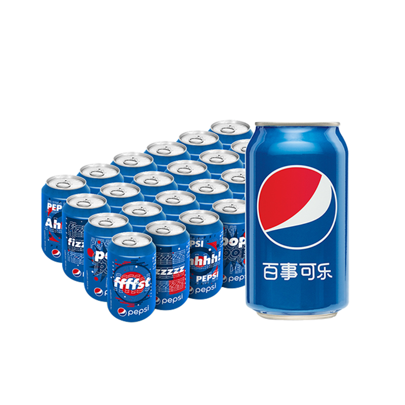 pepsi 百事 可乐 碳酸汽水饮料330ml*24罐 整箱装 百事Pepsi出品 新老包装随机发