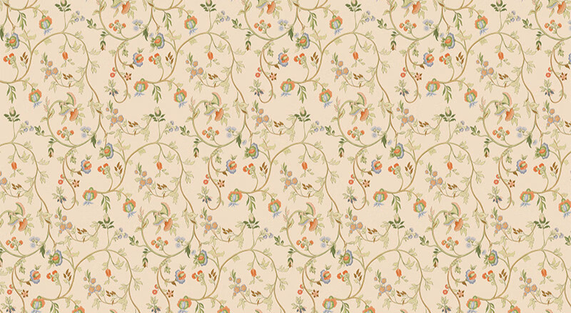 施韵令米色碎花美式乡村风墙纸壁纸客厅电视墙墙布沙发背景壁画 颜色a