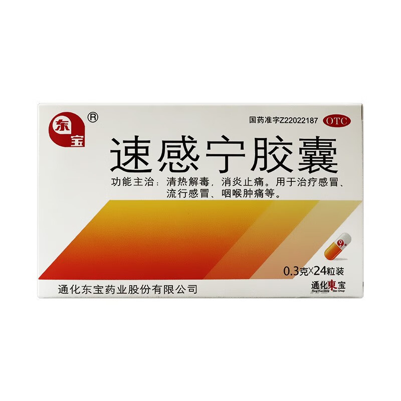 东宝 速感宁胶囊 0.3g*24粒 1盒